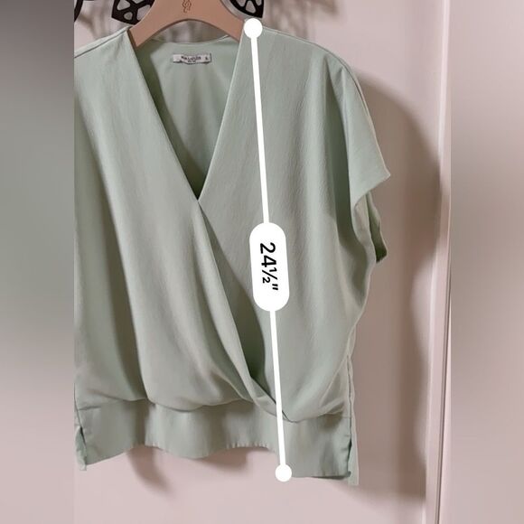 M.M.LaFleur  Antonia Eco Soft Wave Top in Pale Green XL - Picture 4 of 8
